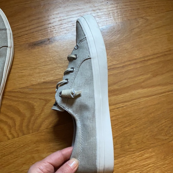 SPERRY WOMEN'S CREST VIBE WASHED LINEN SNEAKER IN GREY - Picture 6 of 9